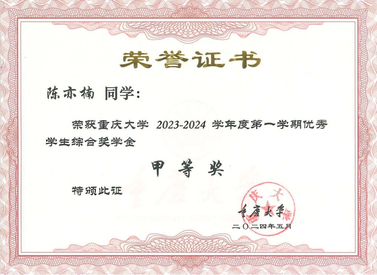 奖学金甲等 2